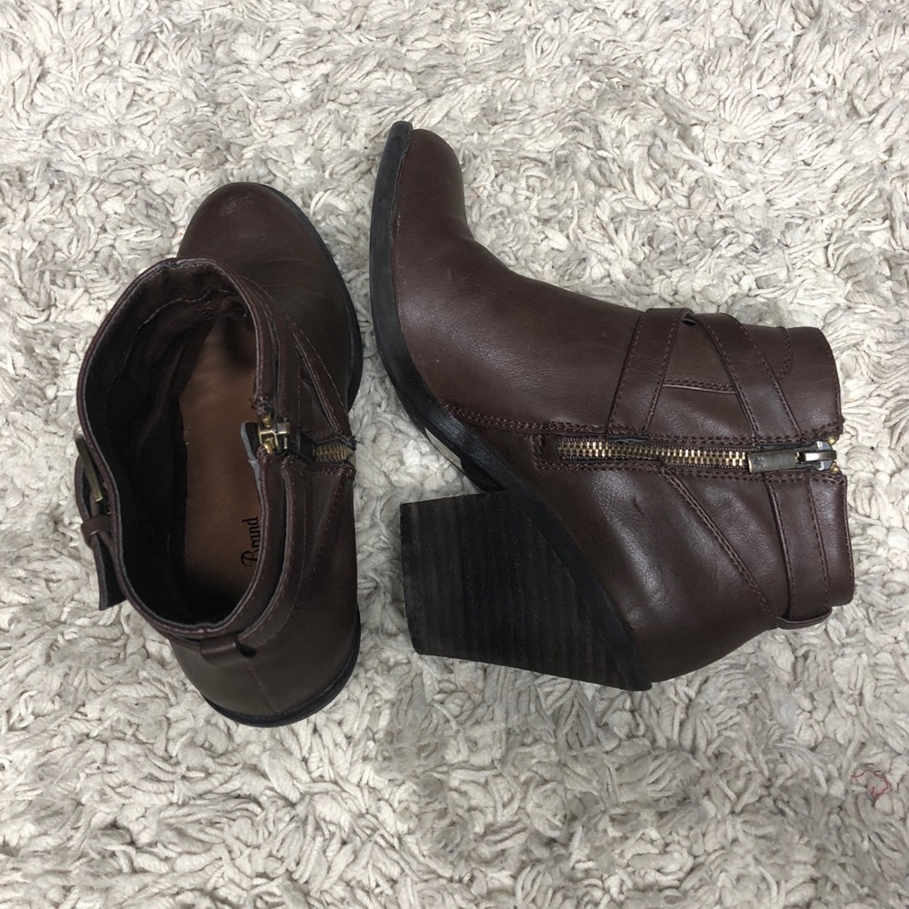 Lucky brand brown booties heels